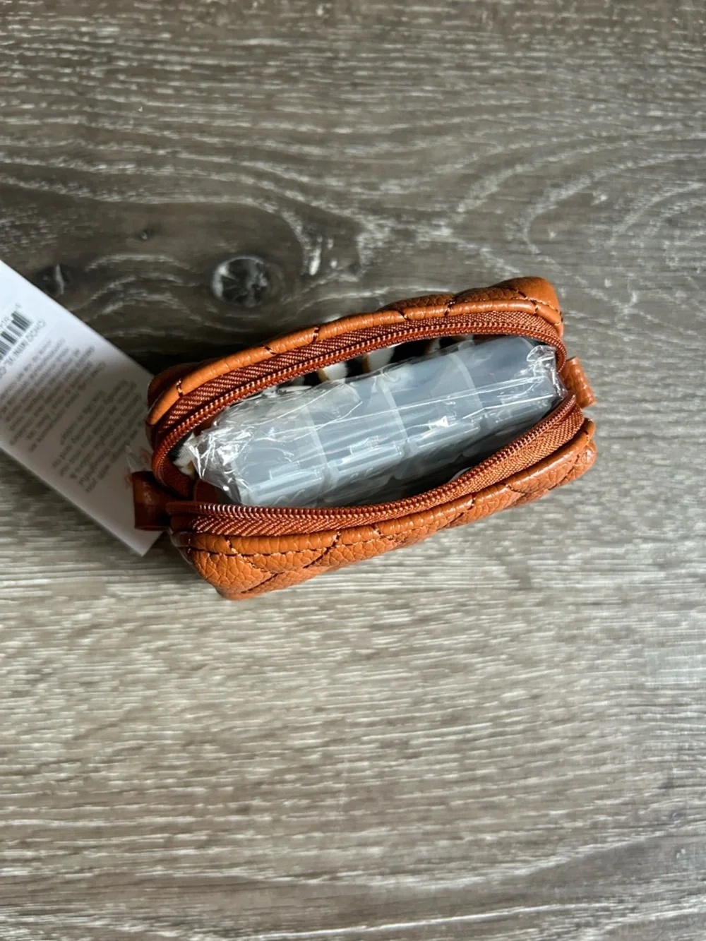 NWT Lug Choo Choo Mini‎ Brown Pill Box Coin Purse Mini Organizer
